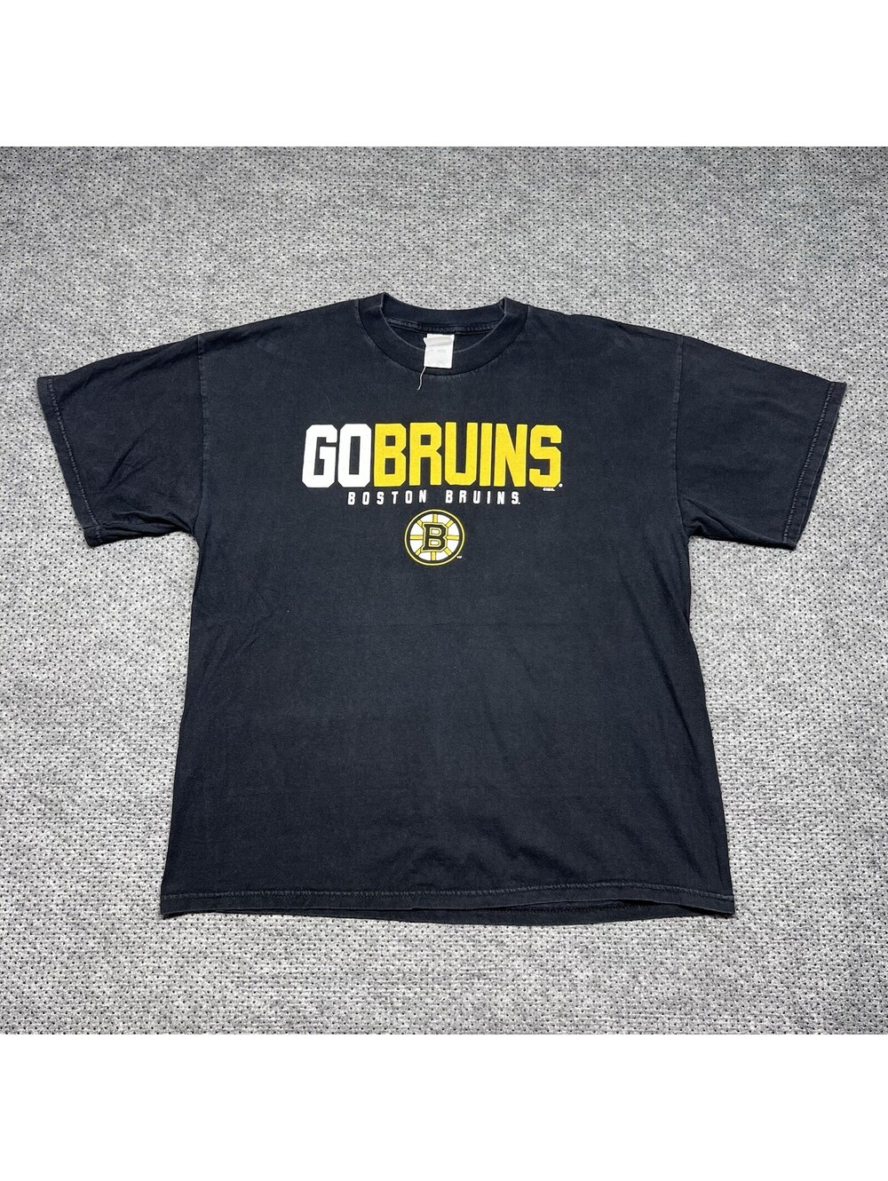 Vintage Boston Bruins T-Shirt Large National Hockey League RARE MENS BLACK